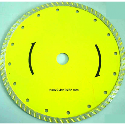 ROBTEC Hot Pressed Segmented Saw Blade 230mm Diamond Cutting Disc, Cutting and Chamfering Diamond Disc Saw Blade